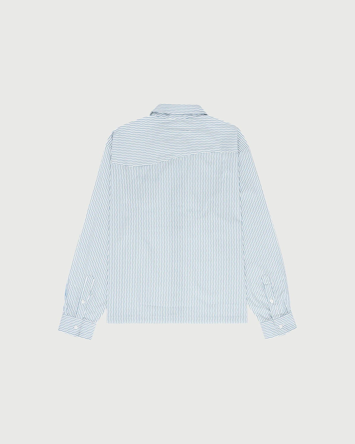 Museum of Peace and Quiet Wordmark Poplin Button Up Baby Blue
