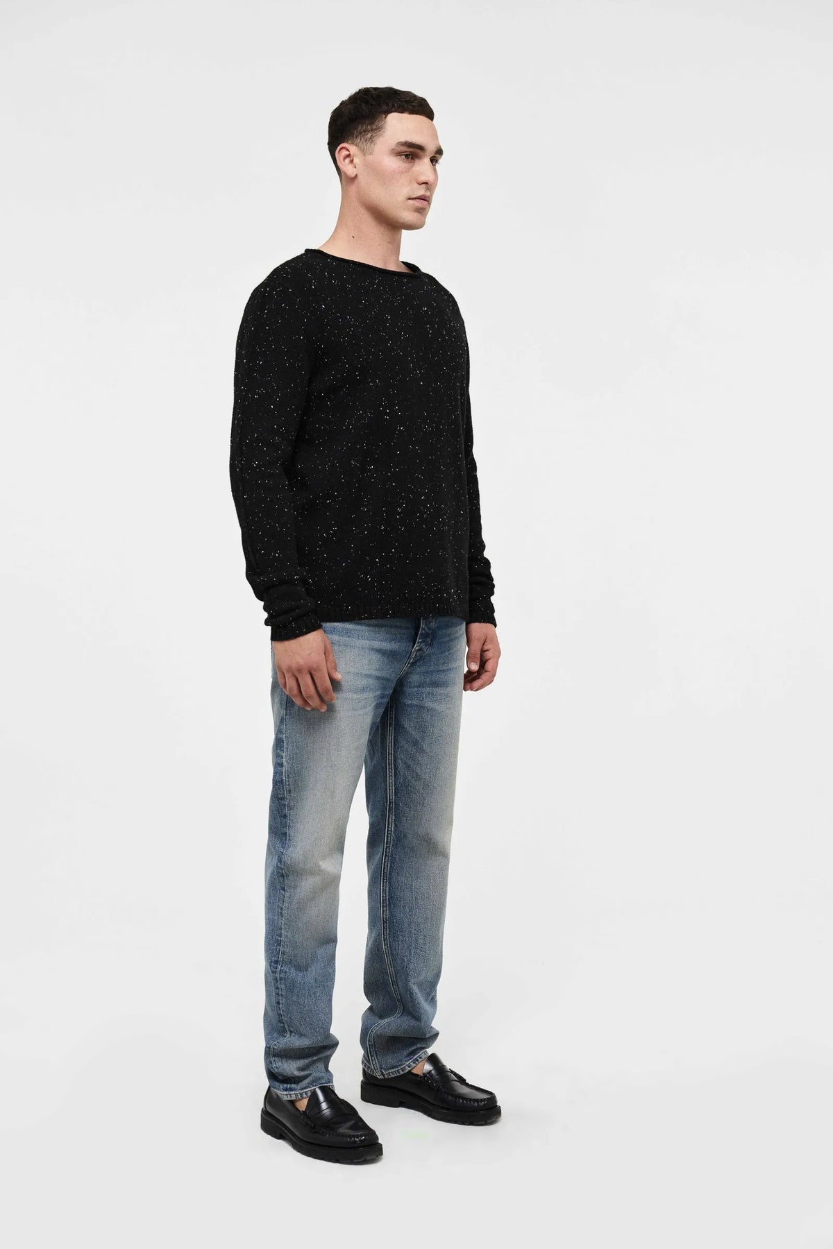 Neuw Denim Chain Knit Crew Black