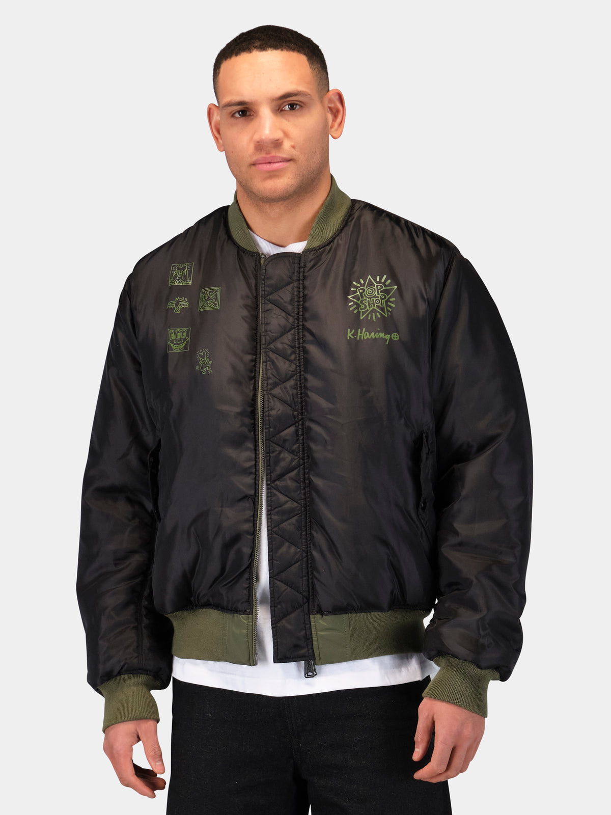 Keith Haring X Alpha MA-1 All Reversible Sage