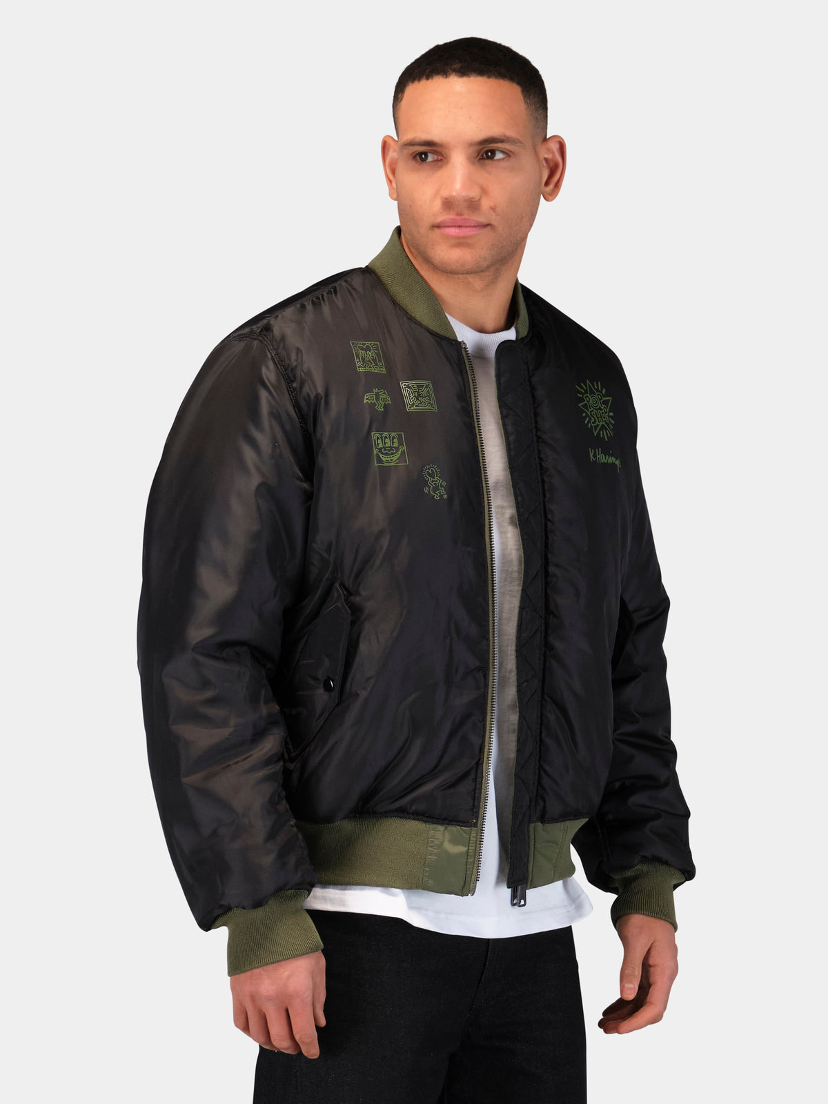 Keith Haring X Alpha MA-1 All Reversible Sage