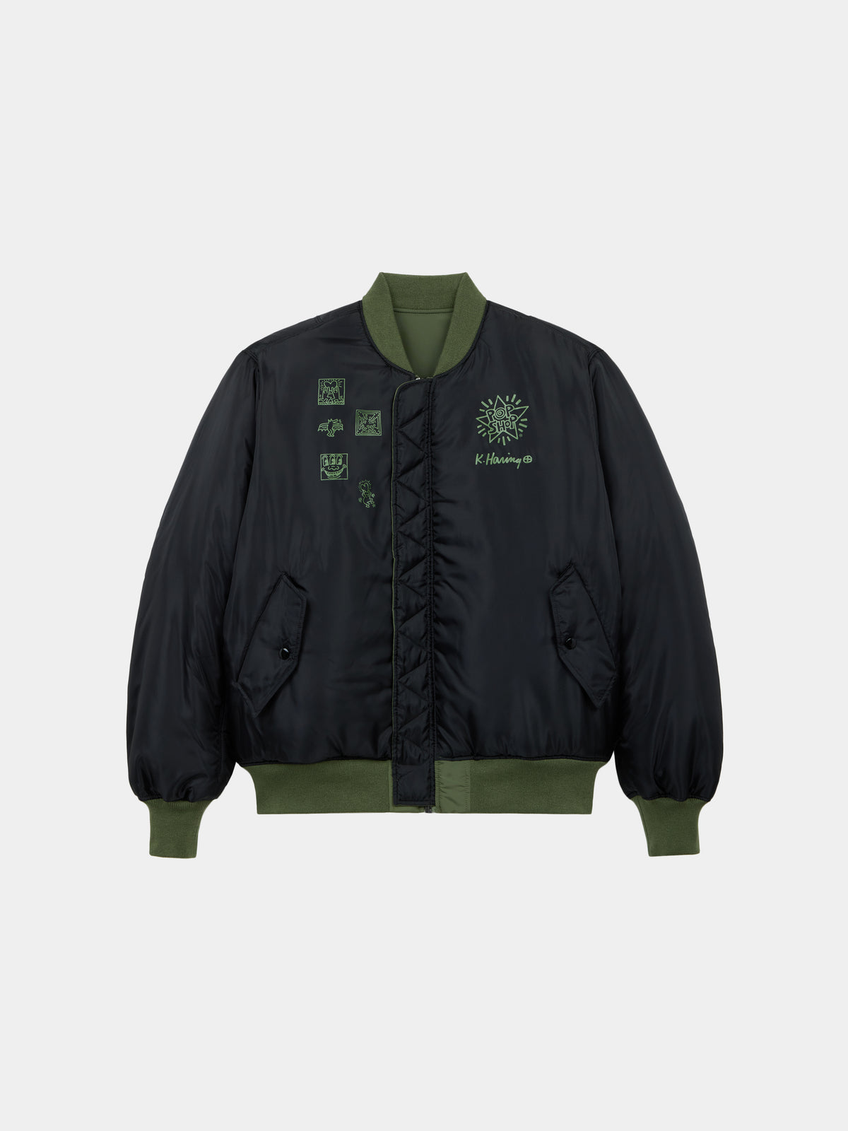 Keith Haring X Alpha MA-1 All Reversible Sage