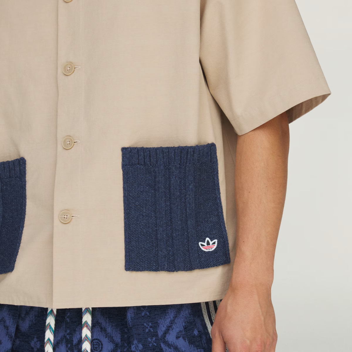 CLOT Redefined Utility Short Sleeve Shirt by Edison Chen Warm Sandstone