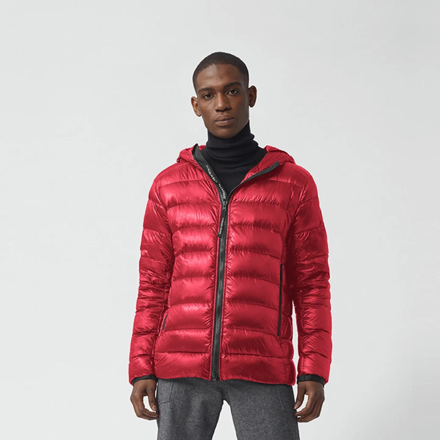 Mens red down shop jacket