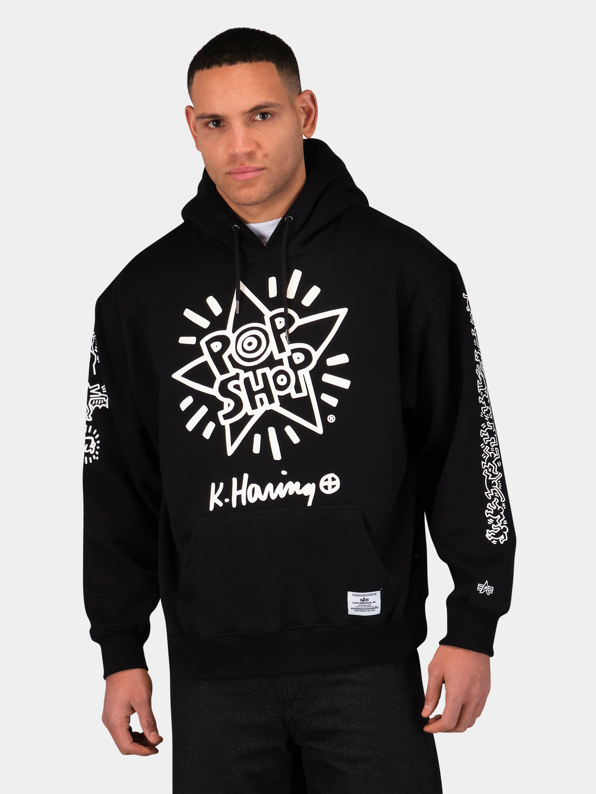 Keith Haring X Alpha New York Graphic Hoodie Black