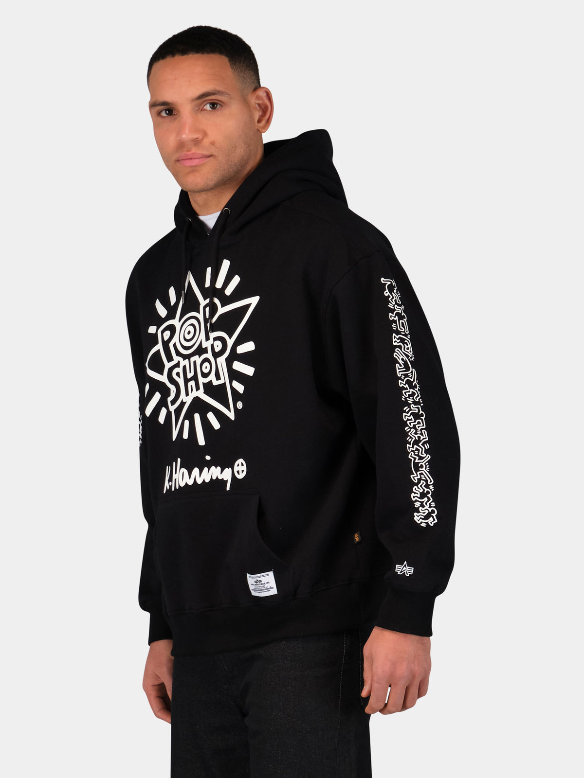 Keith Haring X Alpha New York Graphic Hoodie Black