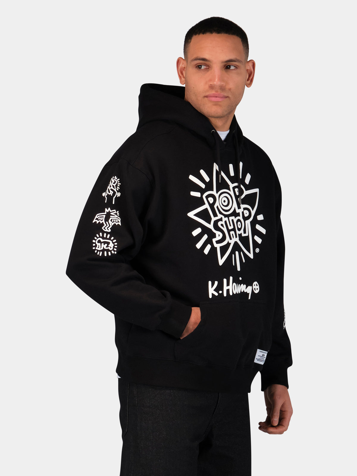 Keith Haring X Alpha New York Graphic Hoodie Black