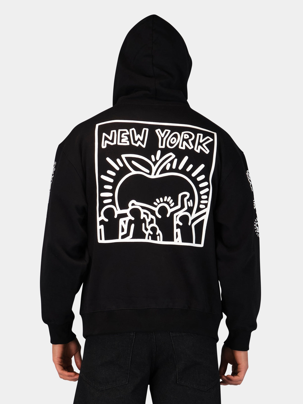 Keith Haring X Alpha New York Graphic Hoodie Black