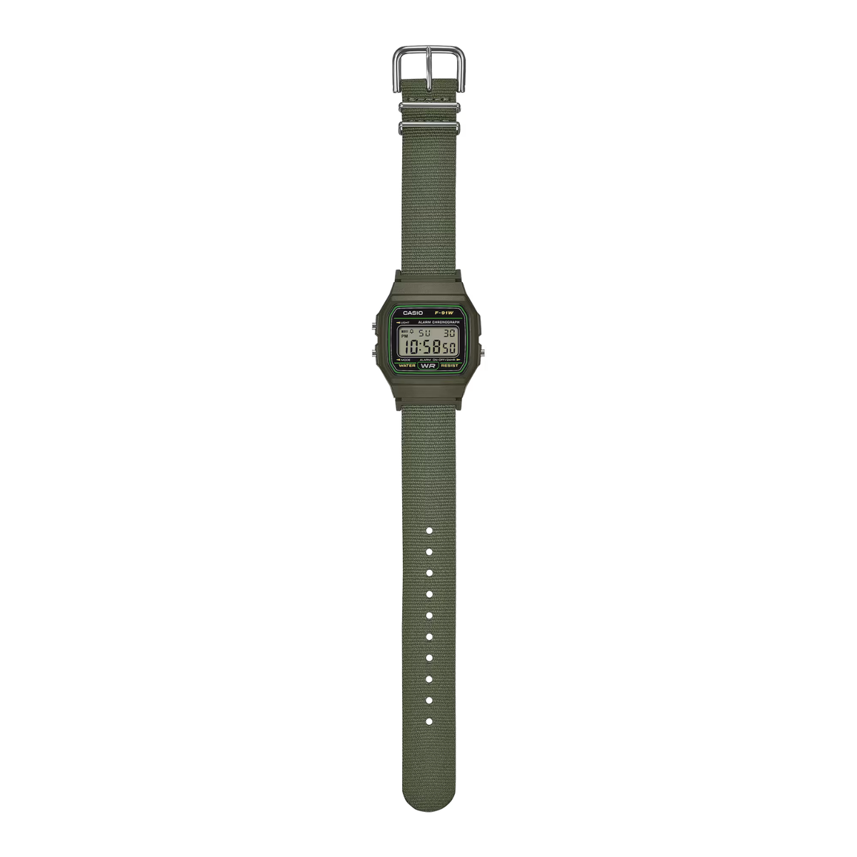 Casio F-91WF-3A WATCH - Green Watch