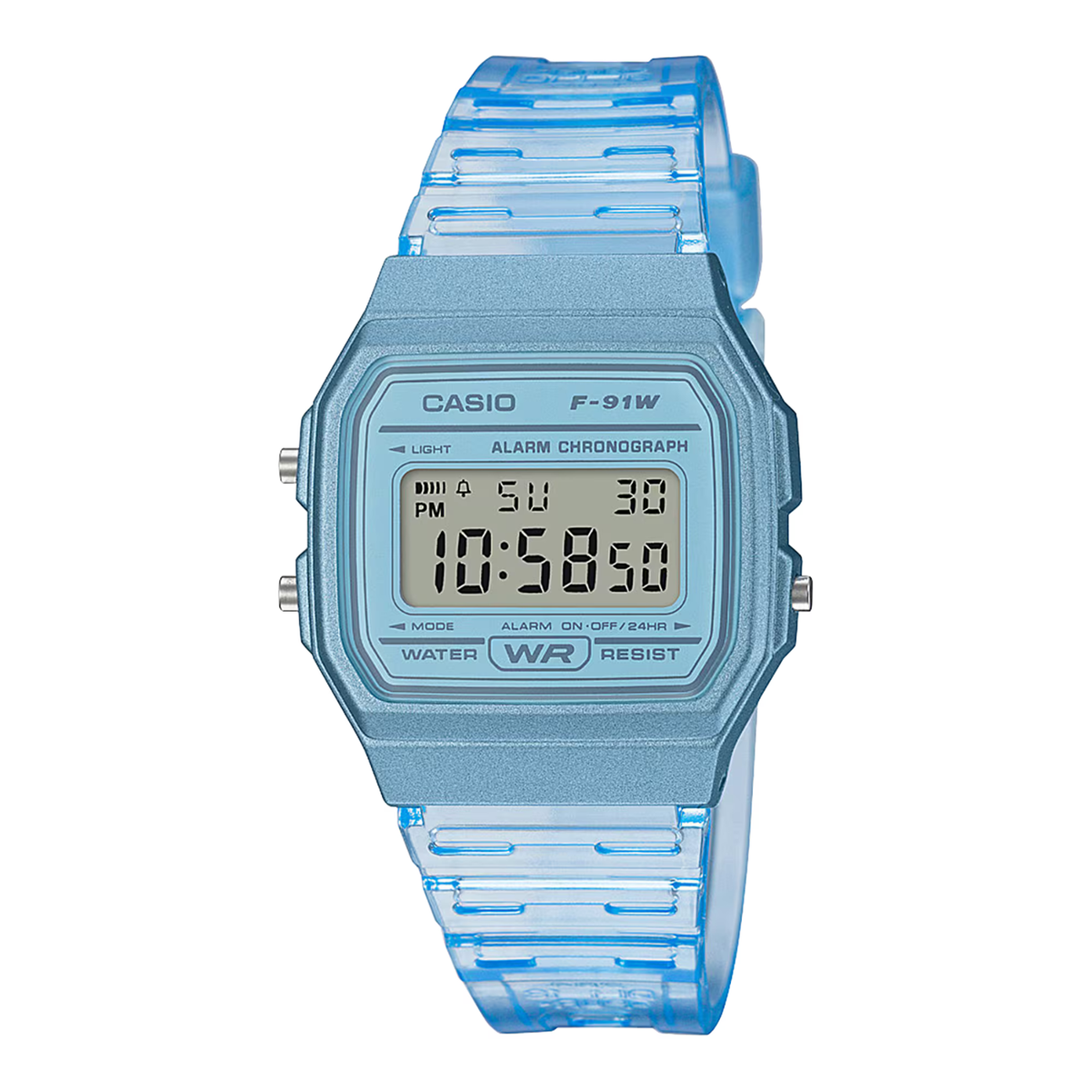 Casio POP F-91WS-2 Watch - Light Blue