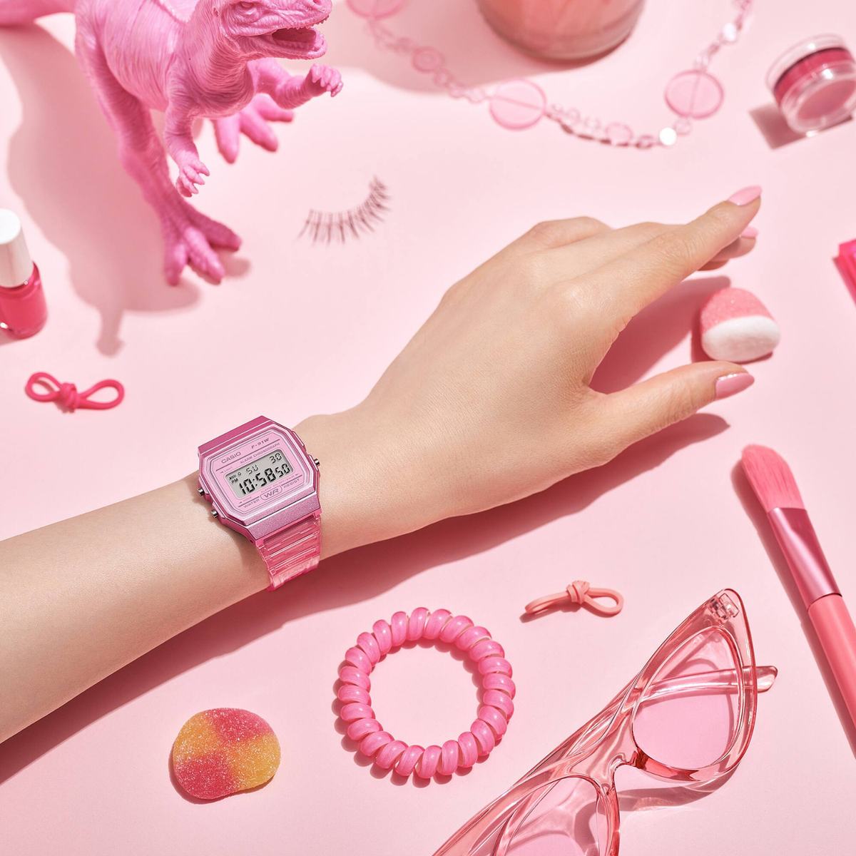 Casio POP F-91WS-4 Watch - Pink
