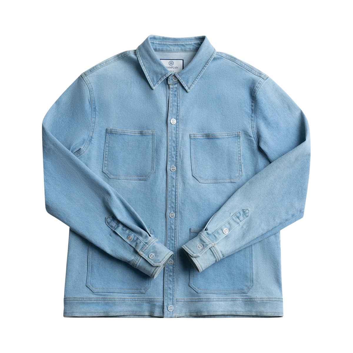 Champlain Denim Field Overshirt Light Denim