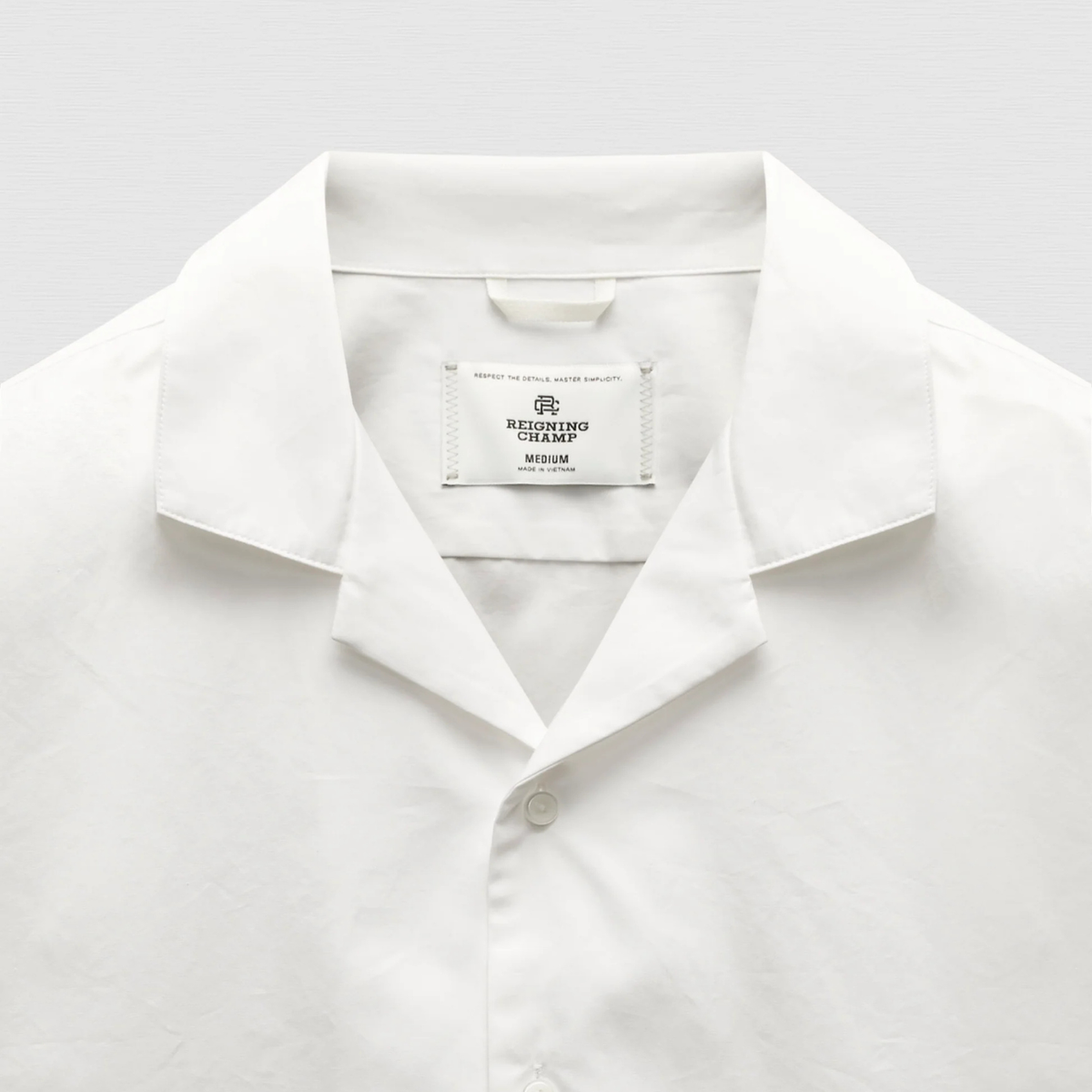 Cotton Poplin Palermo Relaxed Camp Shirt White