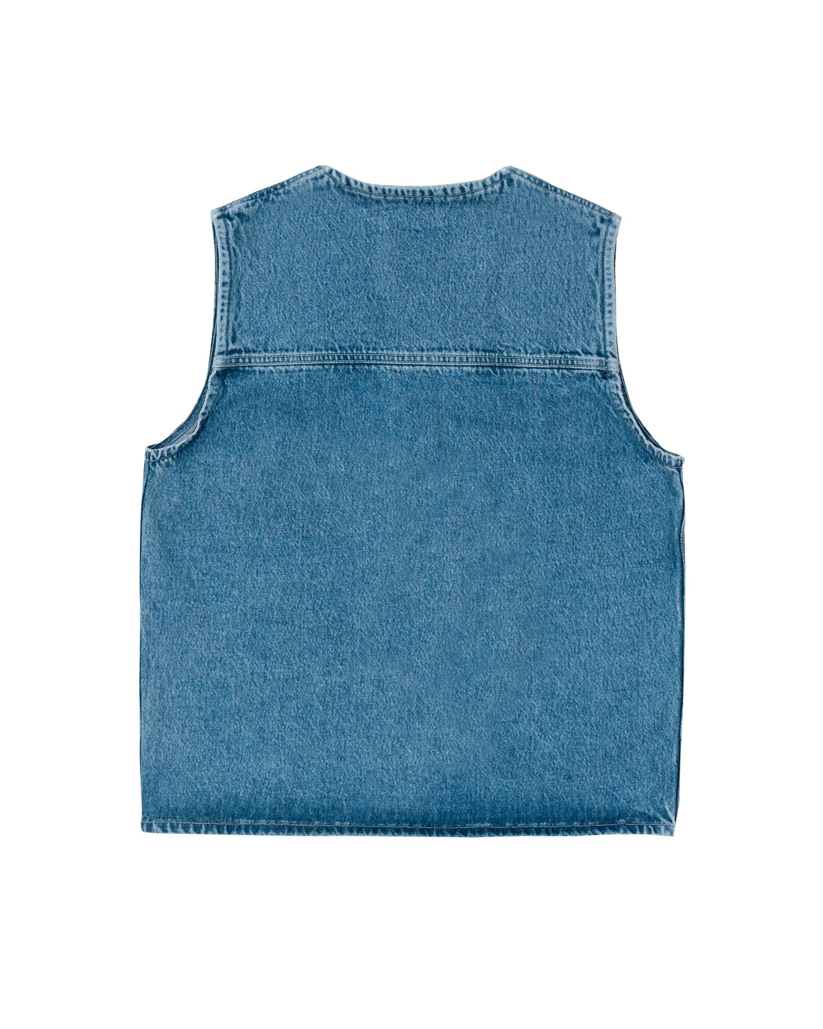 Dr.Denim Denver Work Vest Stream Sky Retro Contrast