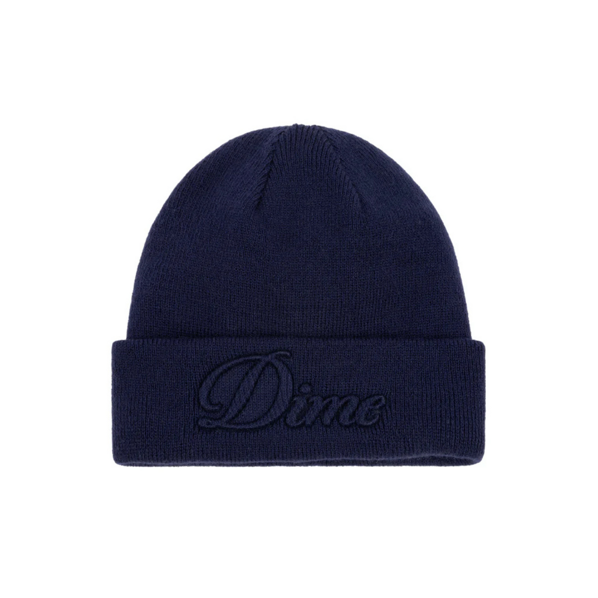 DIME Cursive Fold Beanie Navy
