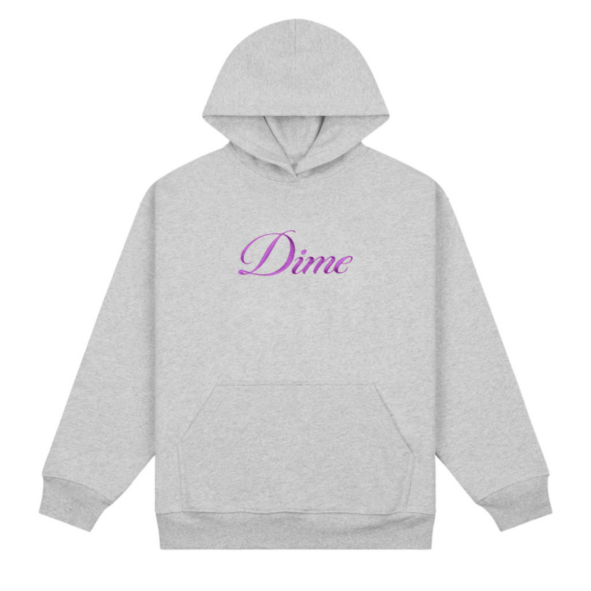 DIME Cursive Hoodie Heather Grey