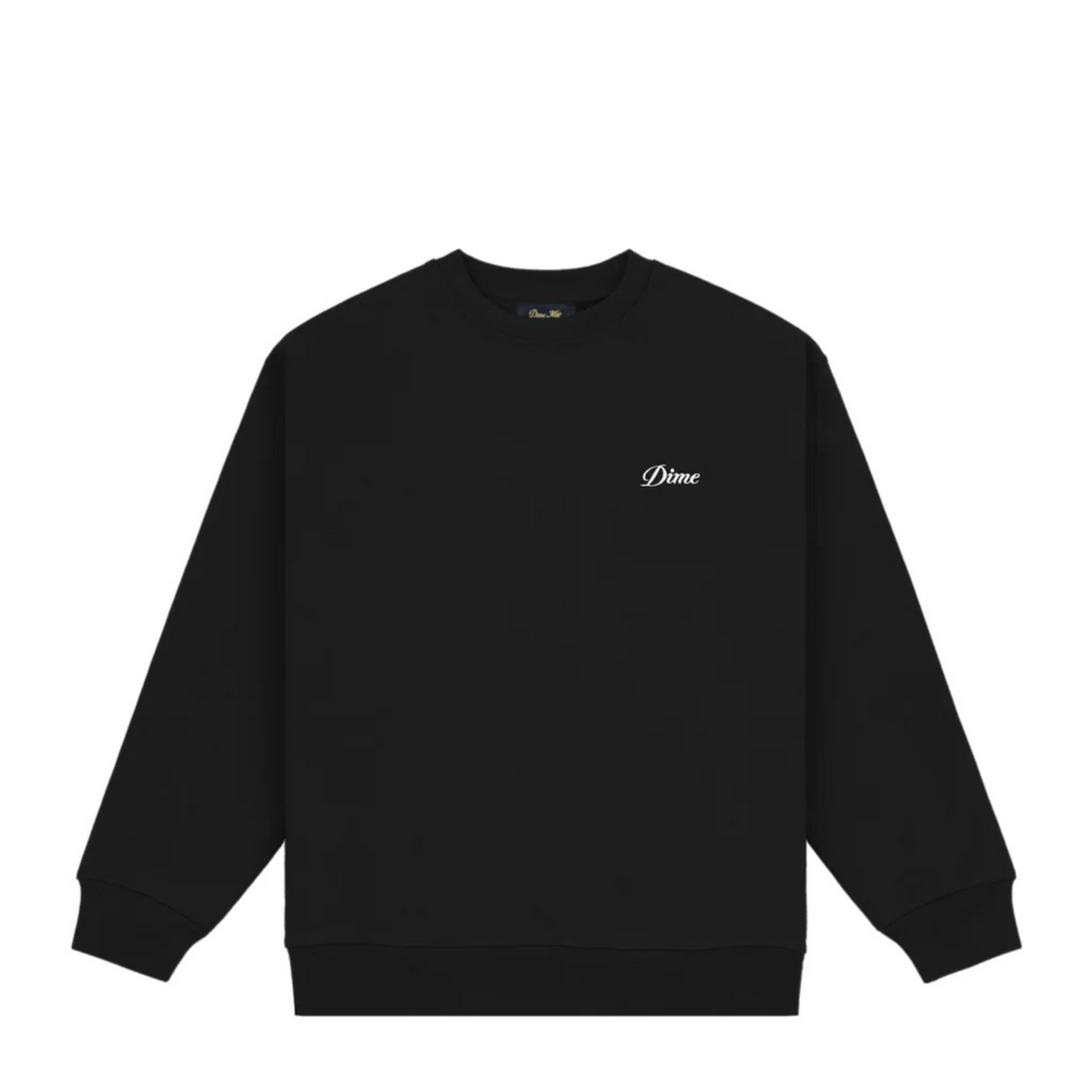 DIME Cursive Small Logo Crewneck Black