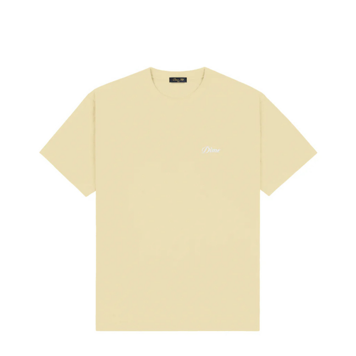 DIME Cursive Small Logo T-Shirt Cloud Cream