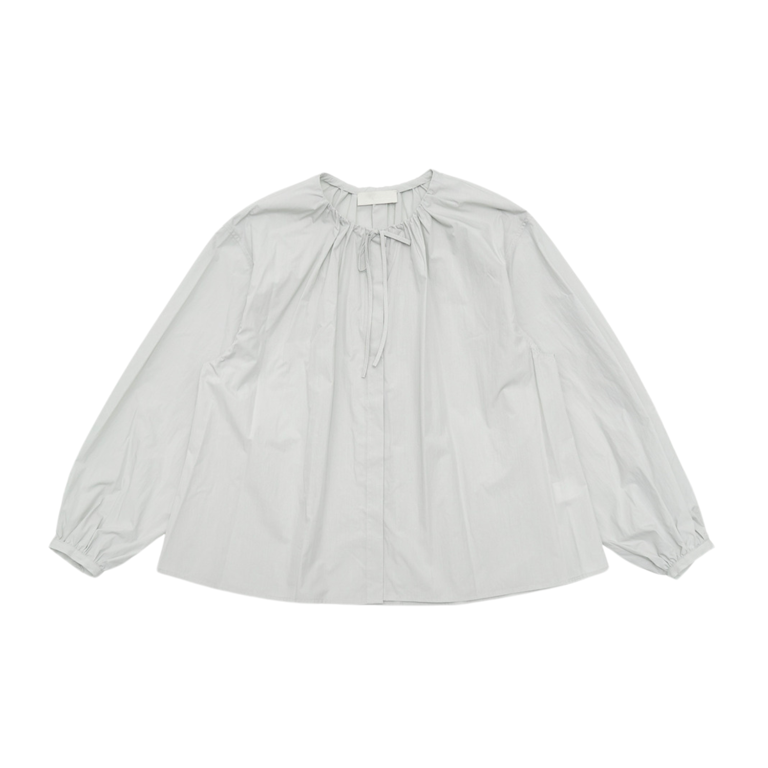 DRAWSTRING SHIRRING SHIRT - LIGHT GREY I AMOMENTO - Momentum Clothing