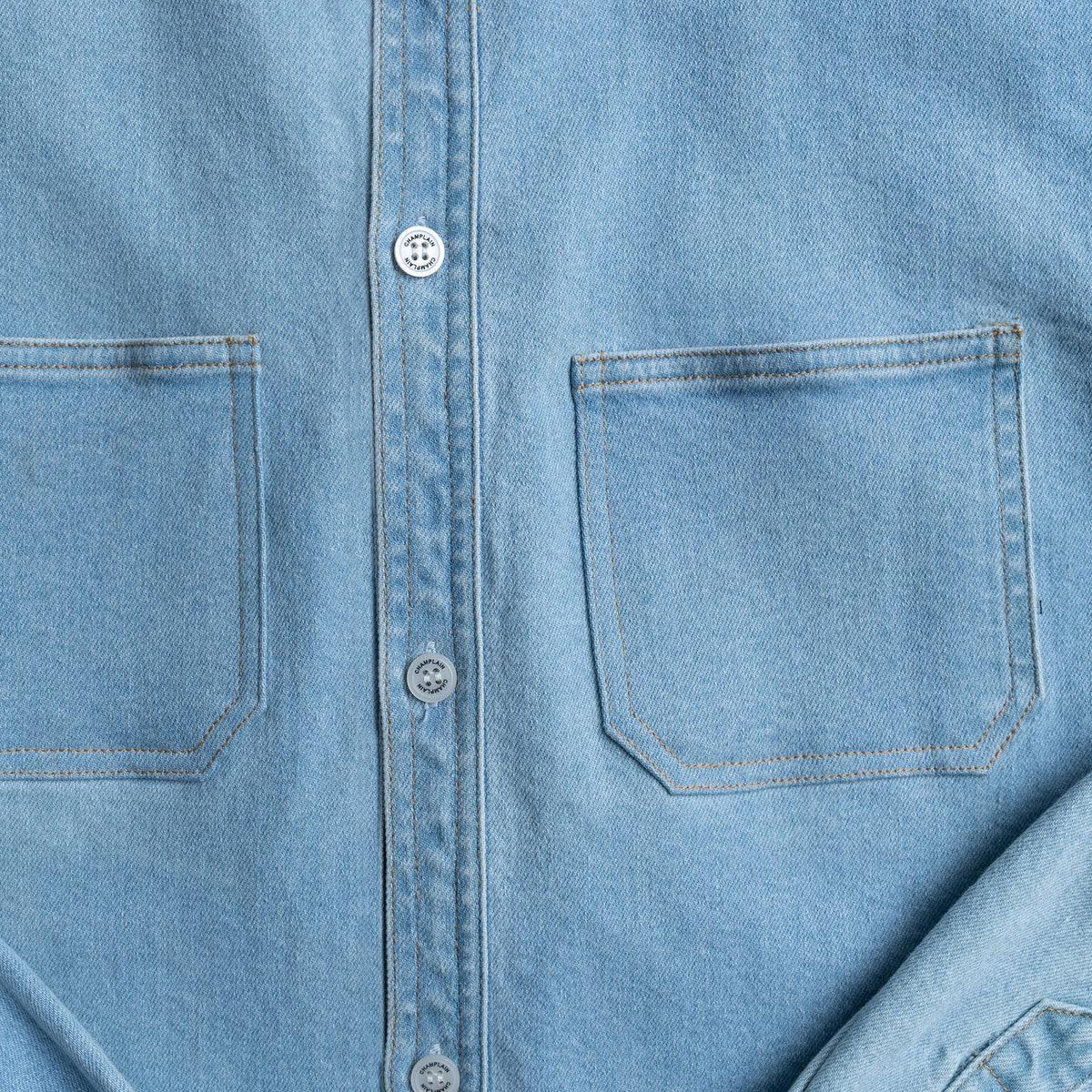 Champlain Denim Field Overshirt Light Denim