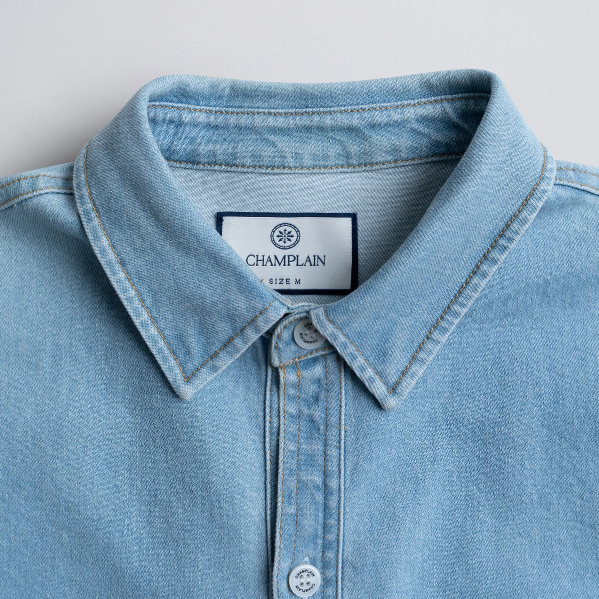 Champlain Denim Field Overshirt Light Denim