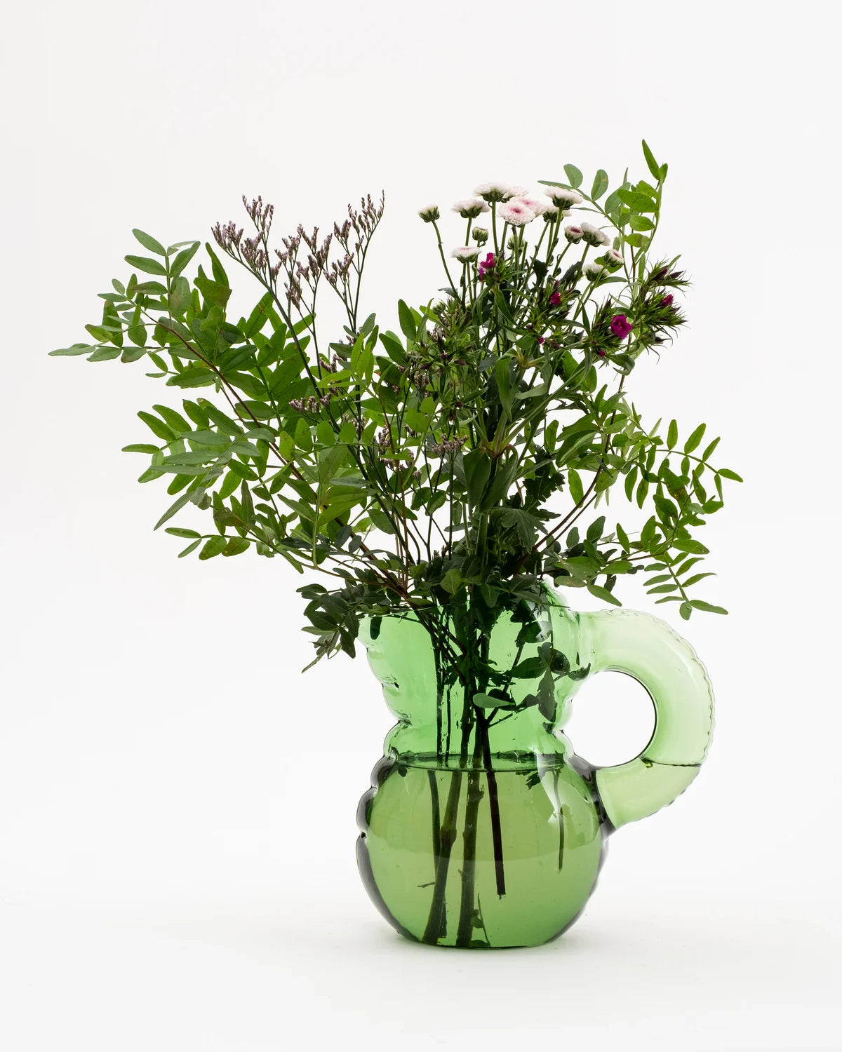 Home Studyo Jug 'Emily' Emerald Glass
