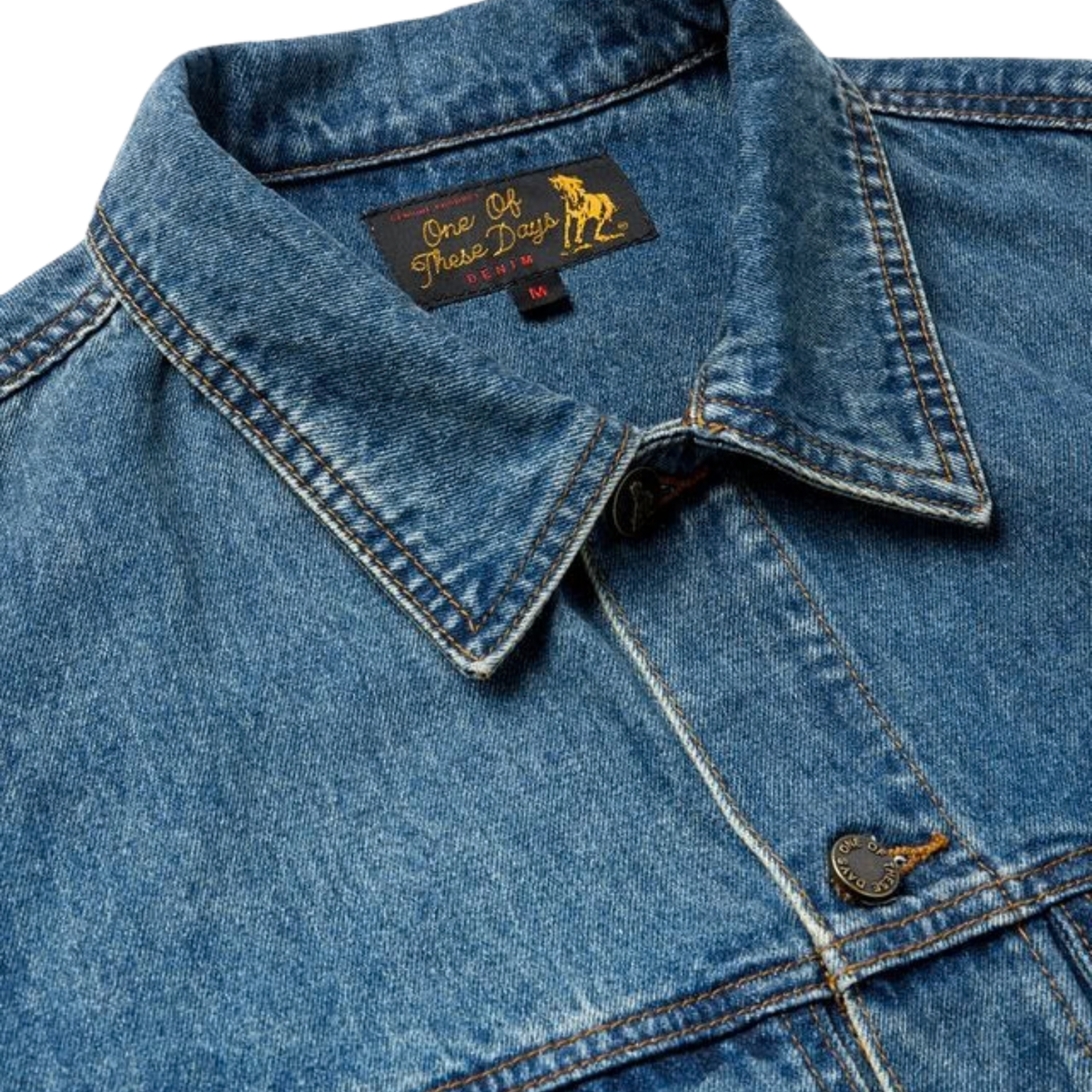 One of These Days Denim Trucker Jacket Washed Indigo