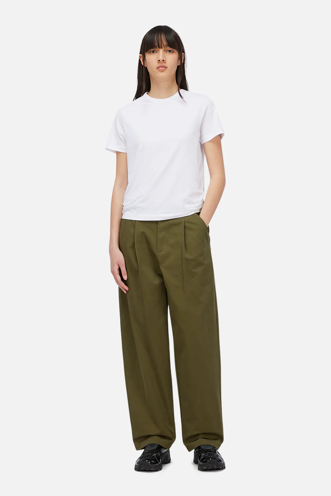 Dime Baggy Chino Pants Forest Green