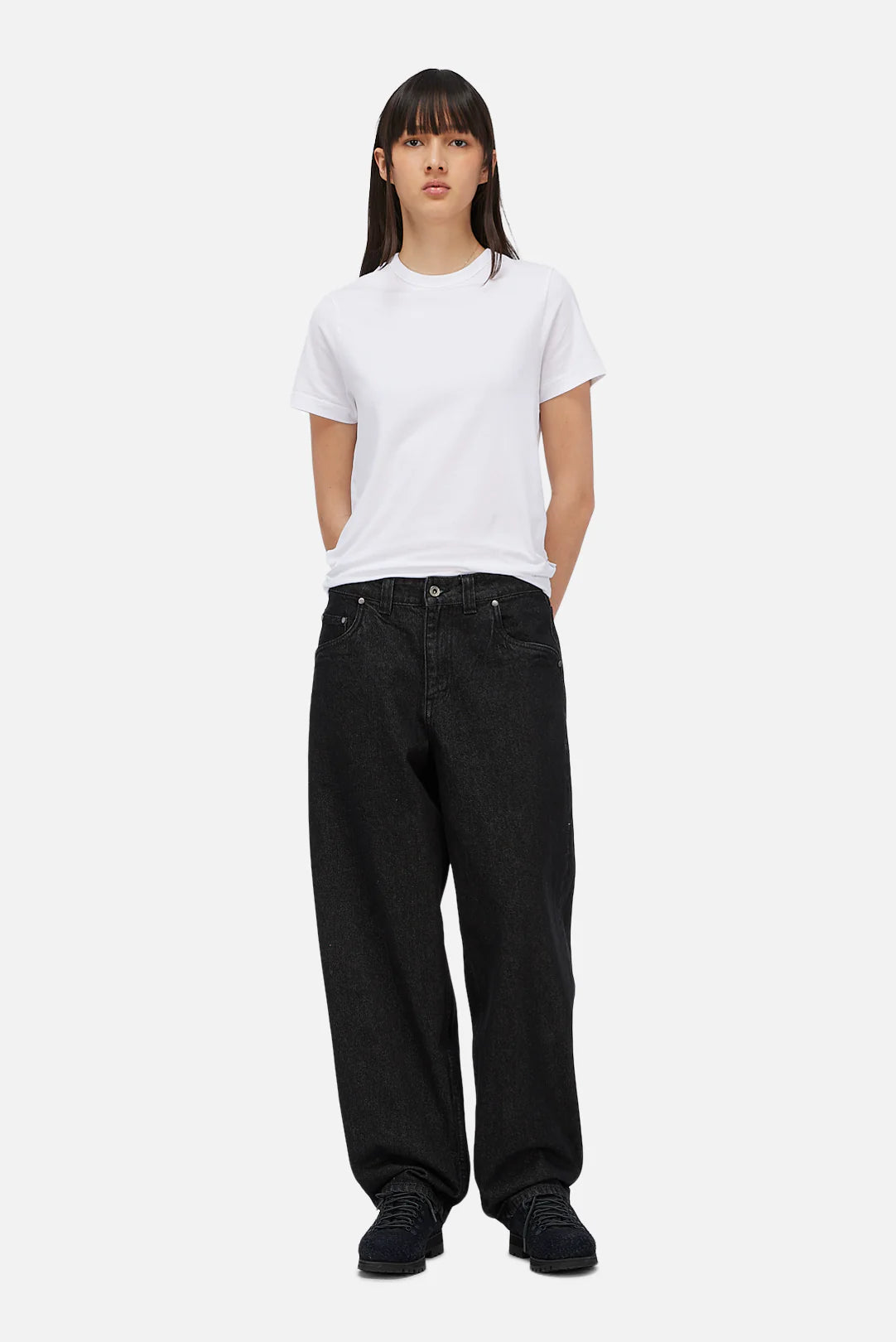Dime Baggy Denim Pants Black Washed