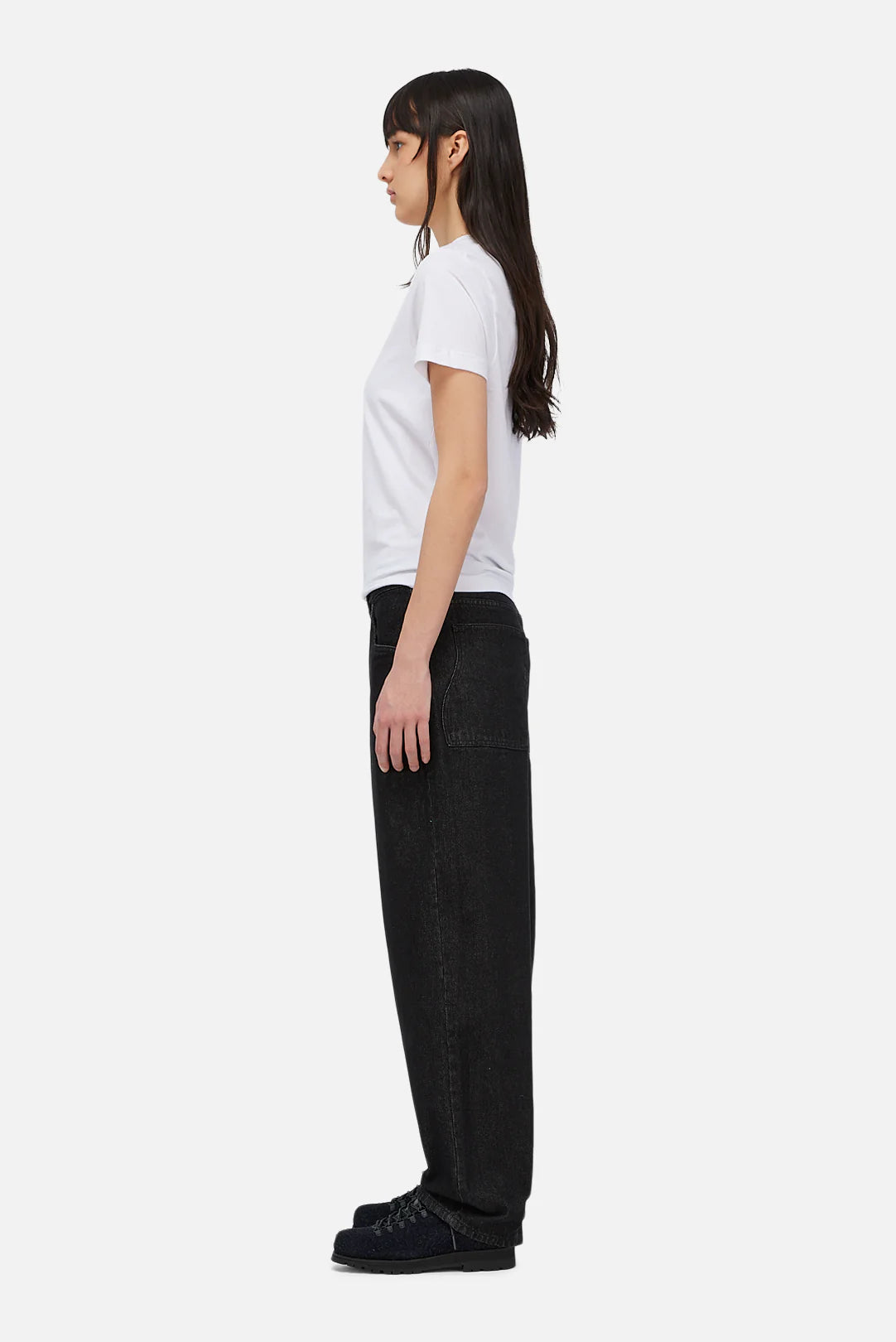 Dime Baggy Denim Pants Black Washed