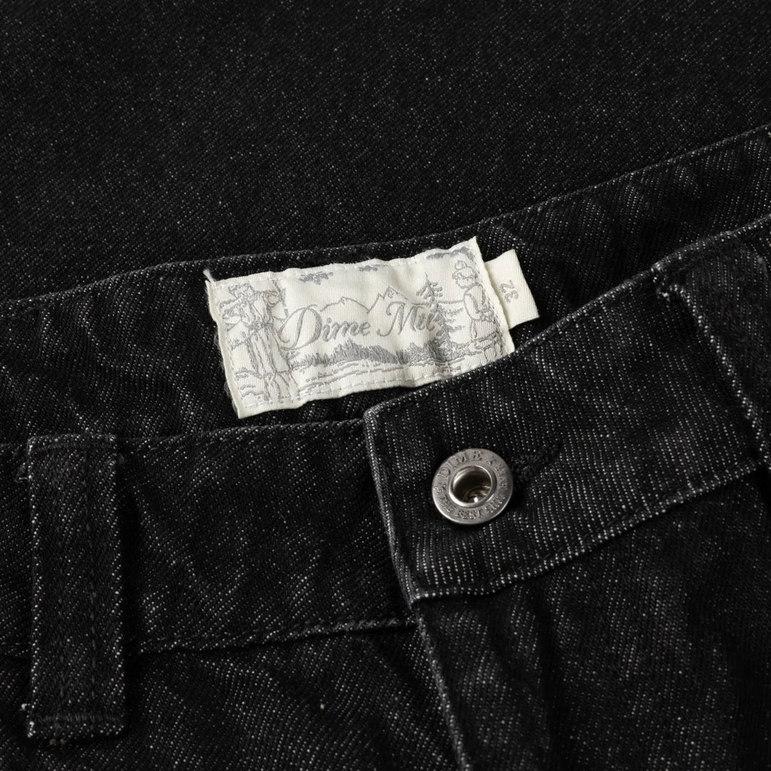 Dime Baggy Denim Pants Black Washed