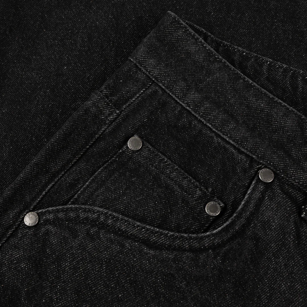 Dime Baggy Denim Pants Black Washed