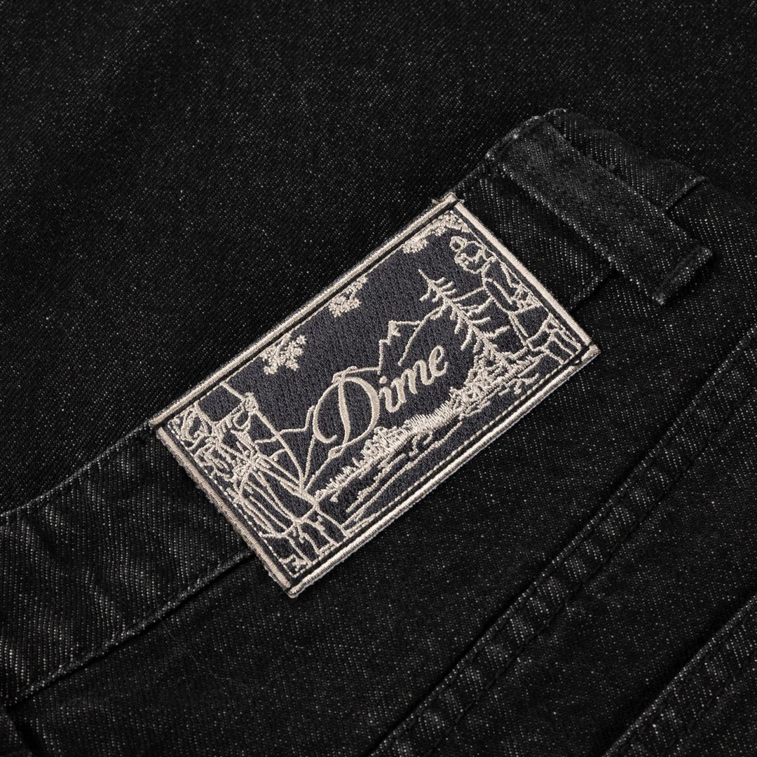 Dime Baggy Denim Pants Black Washed