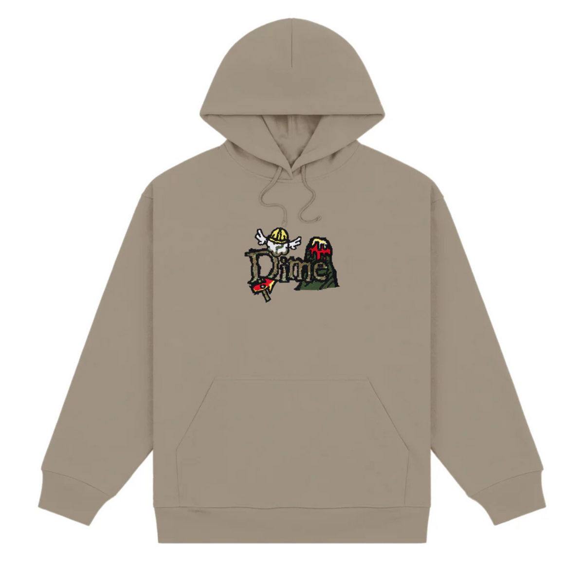 Dime Classic Fuzzy Hoodie Driftwood