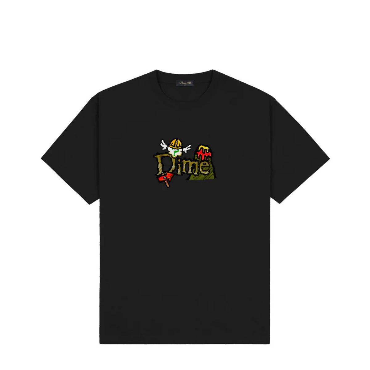 Dime Classic Fuzzy T-Shirt Black