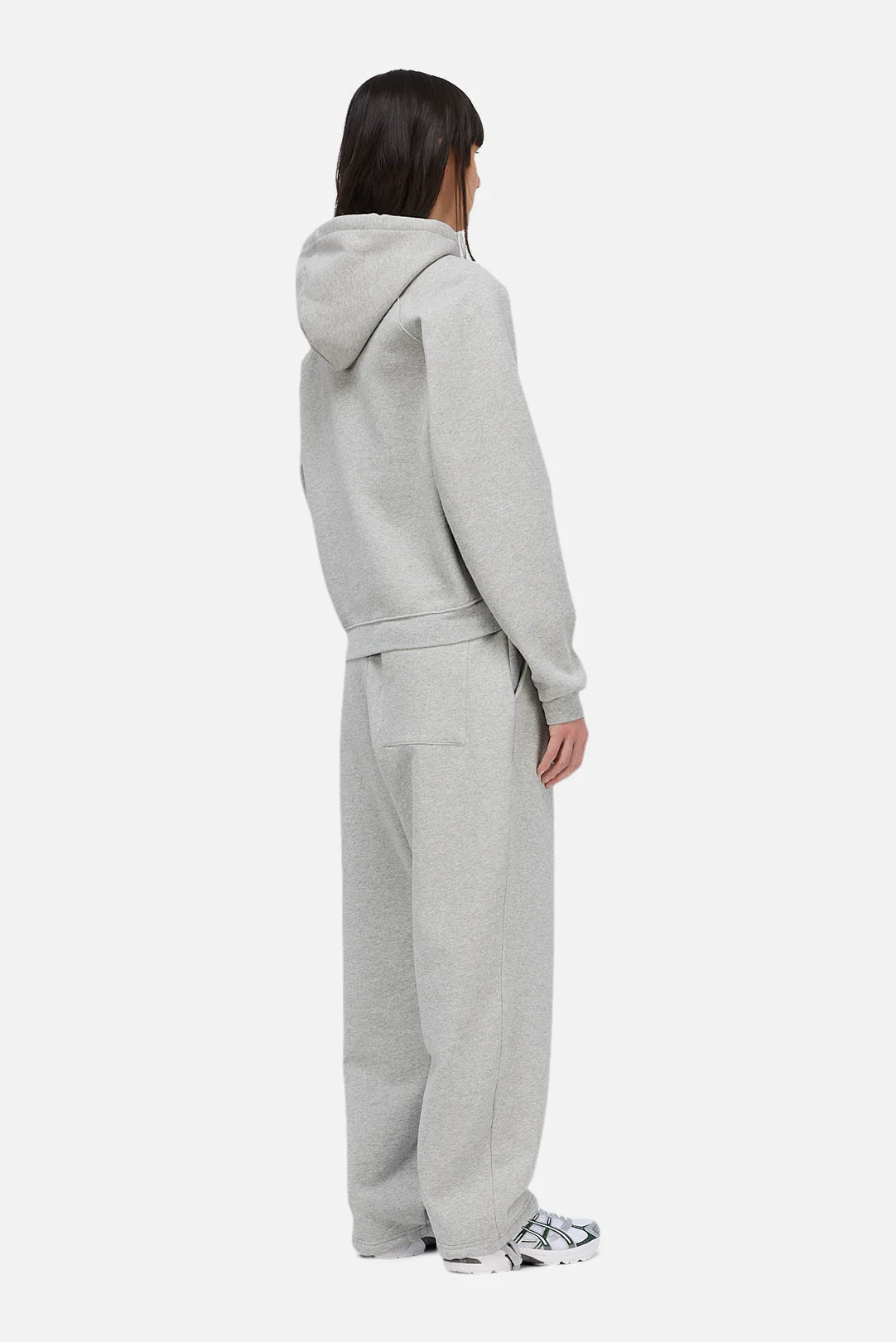 Dime Classic Small logo Zip Hoodie Heather Grey