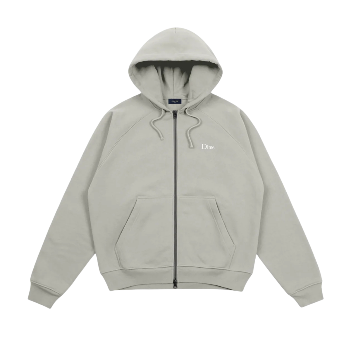 Dime Classic Small Logo Zip Hoodie Iron