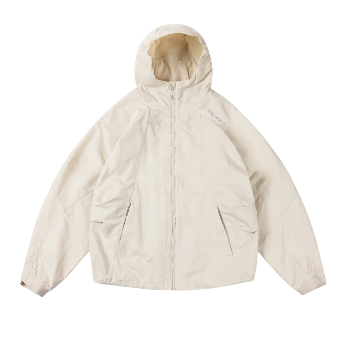Dime Crinkled Tech Windbreaker Off White