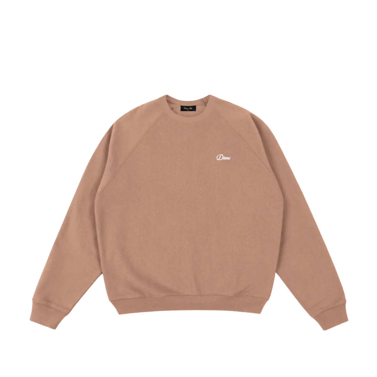 Dime Cursive Small Logo Crewneck Sepia