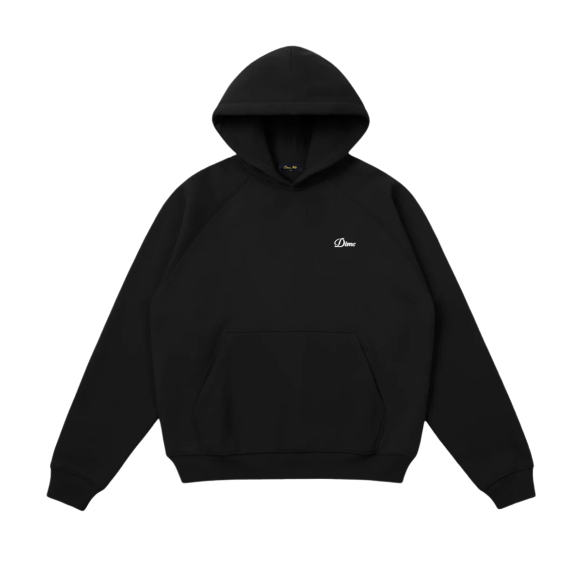 Dime Cursive Small Logo Hoodie Black