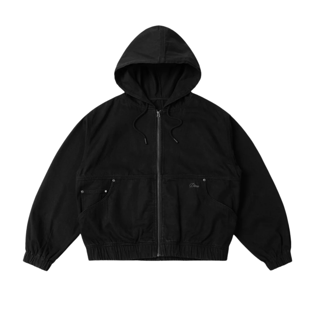 Dime Hooded Denim Jacket Black