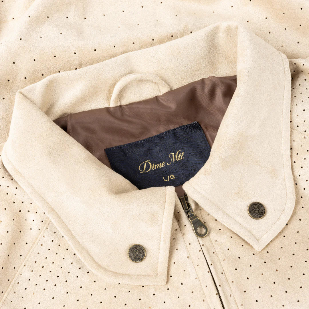 Dime Perforated Faux Seude Jacket Tan