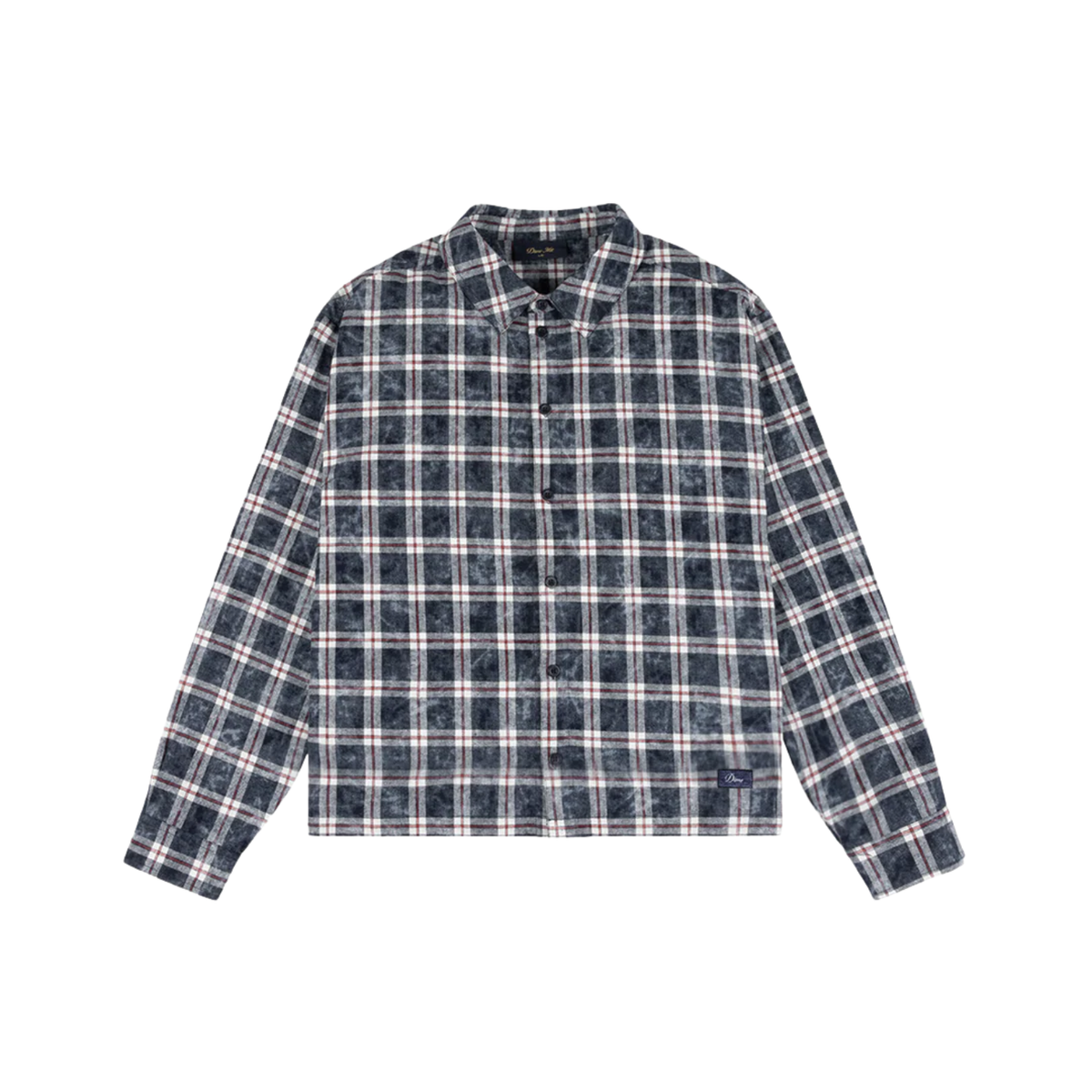 Dime Plaid Flannel Shirt Bleached Navy