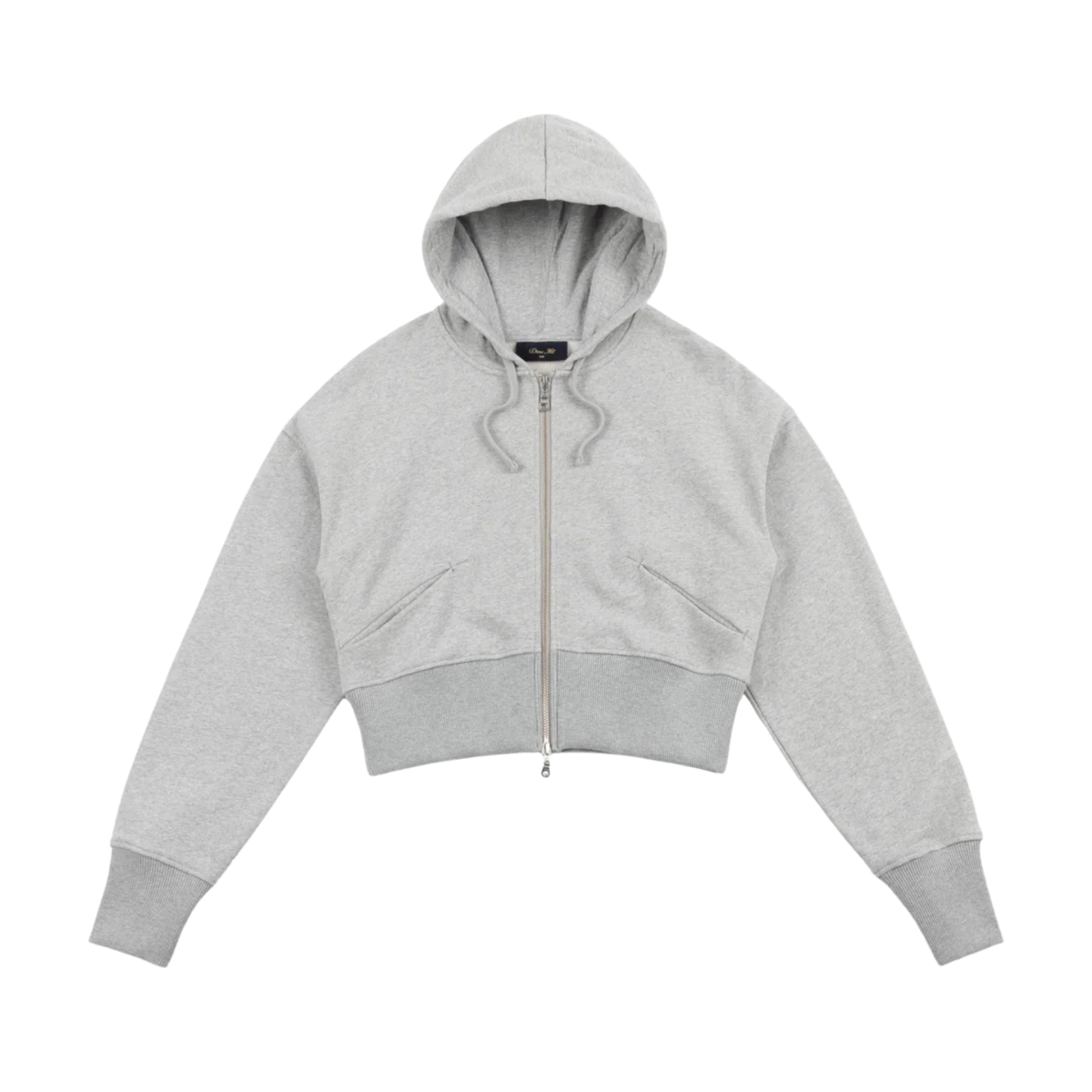 Dime W Cropped Zip Hoodie Heather Gray
