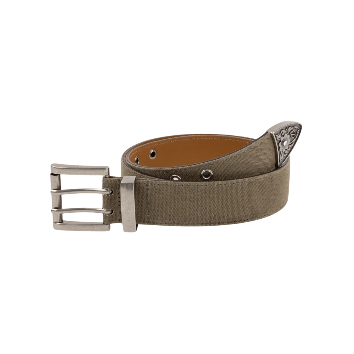Dime Waxed Canvas Belt Brown/Olive