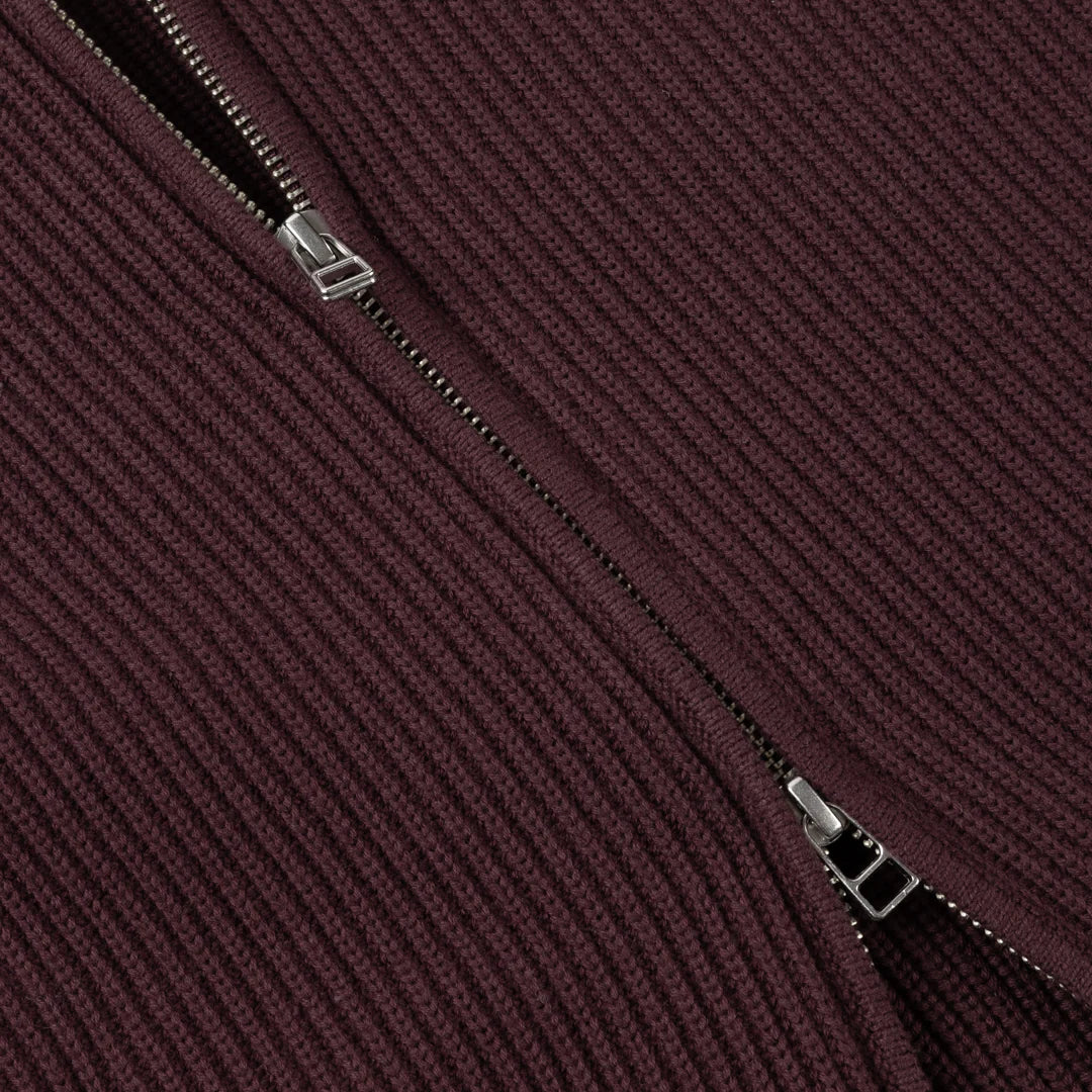 Dime Double Zip Knit Wine