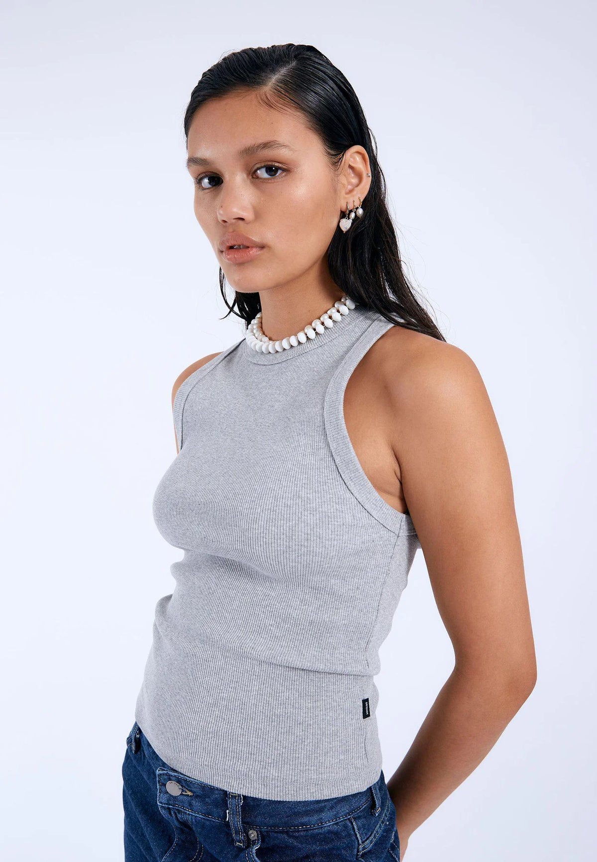 Dr.Denim Etta Top Grey Melange