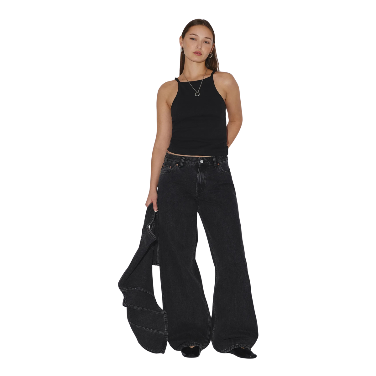 Dr.Denim W Ary Low Baggy Jeans Retro Black