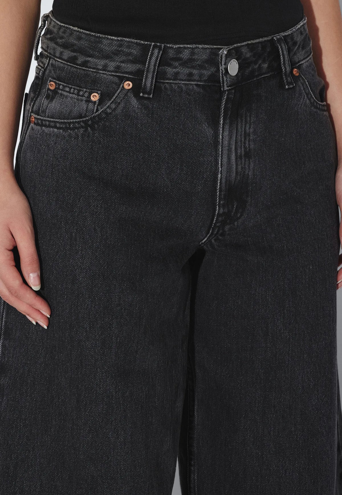 Dr.Denim W Ary Low Baggy Jeans Retro Black
