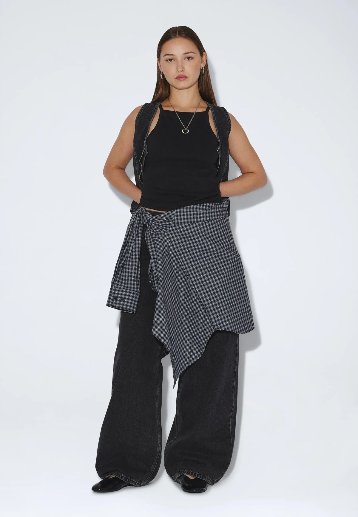 Dr.Denim W Ary Low Baggy Jeans Retro Black