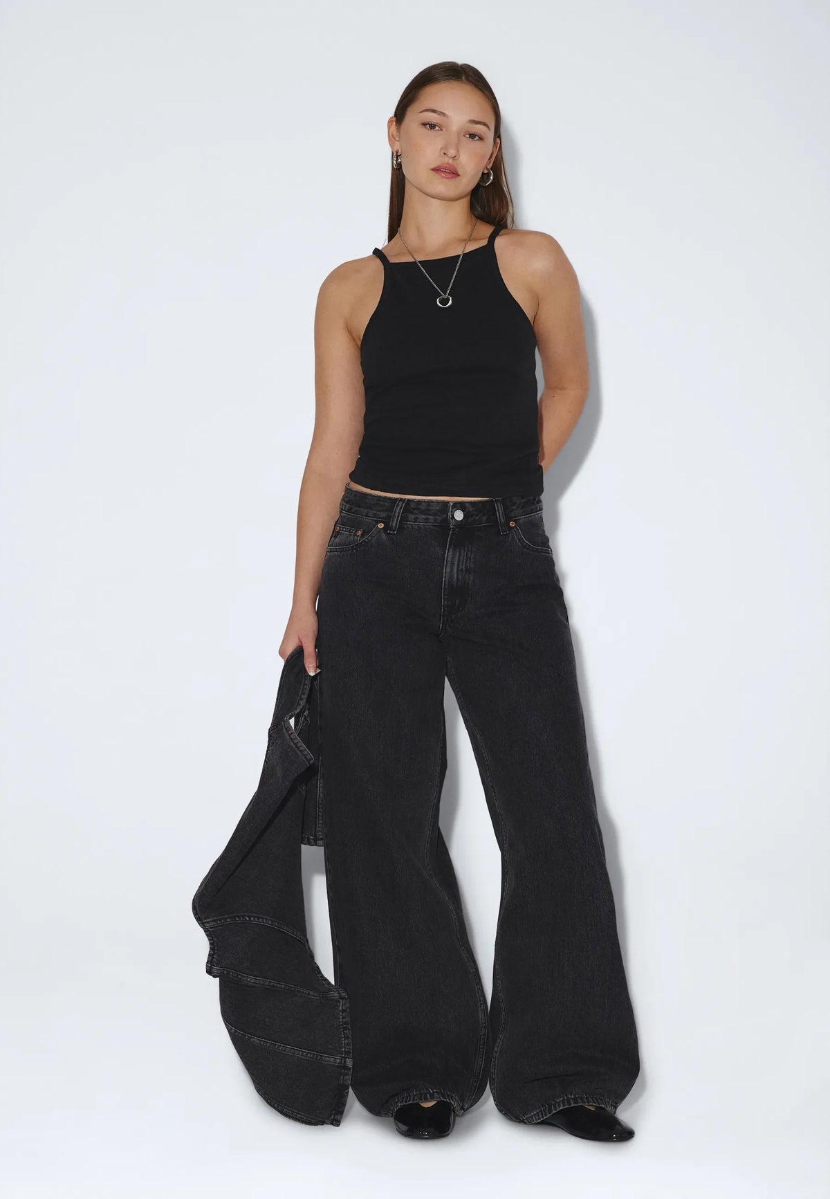 Dr.Denim W Ary Low Baggy Jeans Retro Black